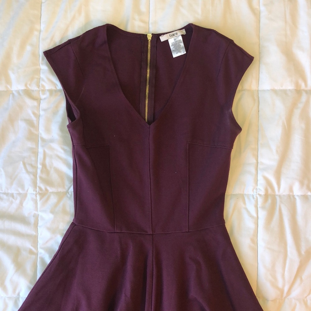Bar III purple fit and flare dress
